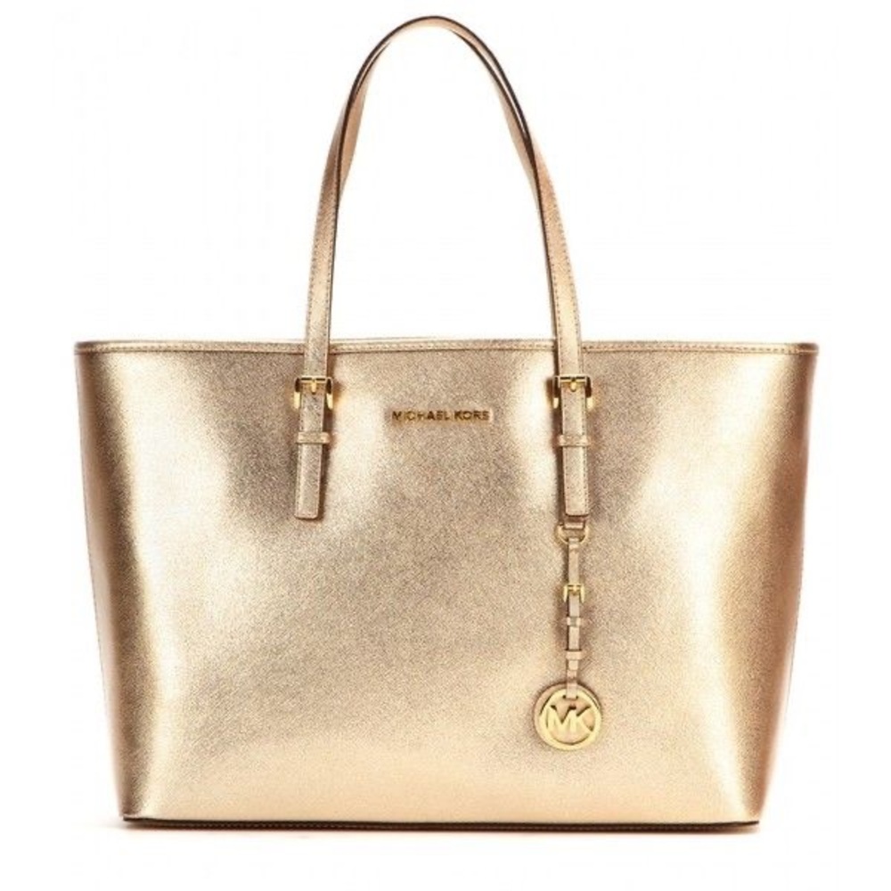 MICHAEL KORS GOLD SHOULDER BAG